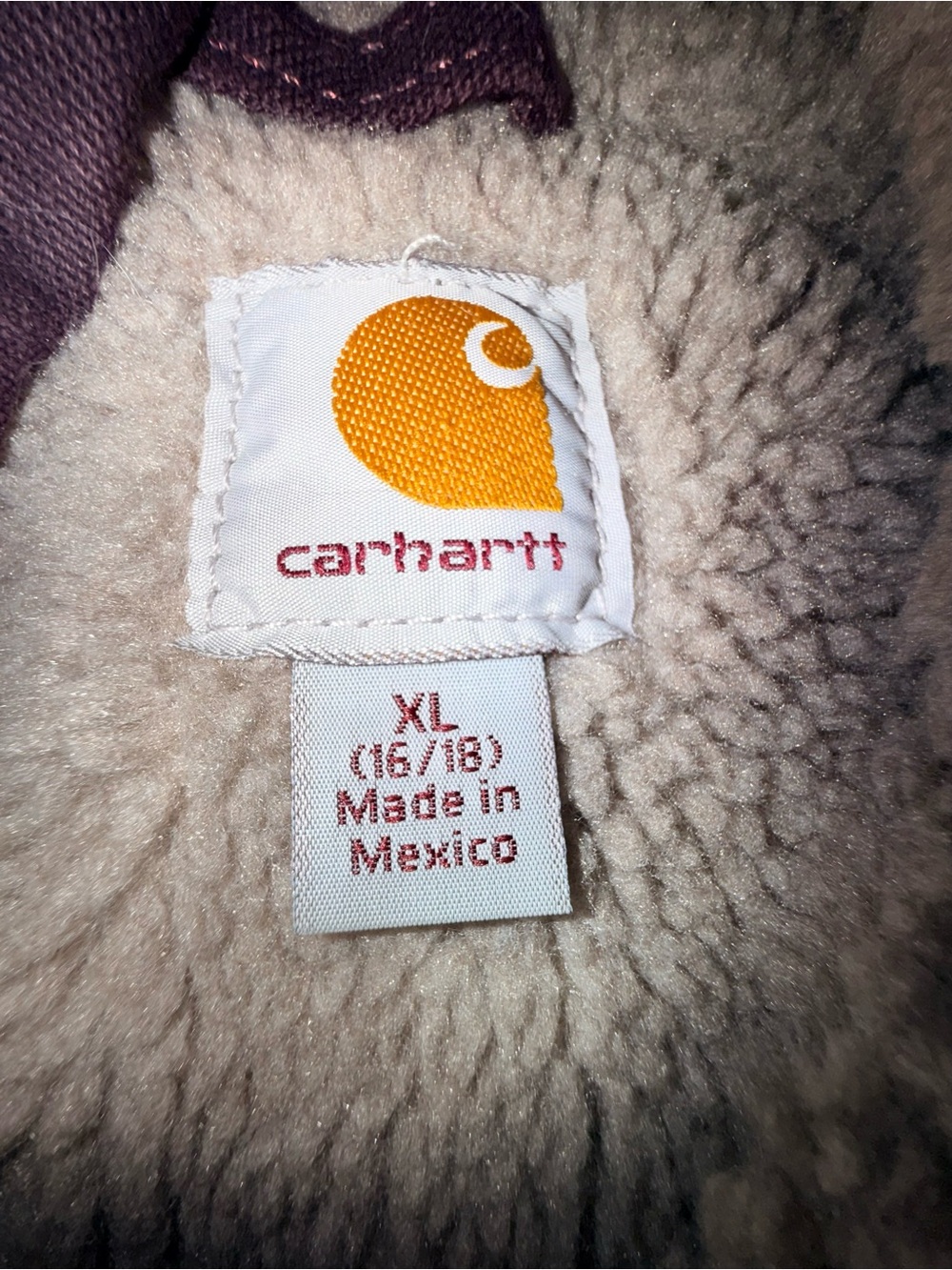 XL (16-18) women’s Carhartt Plum Hooded Work Jacket - Picture 3 of 8